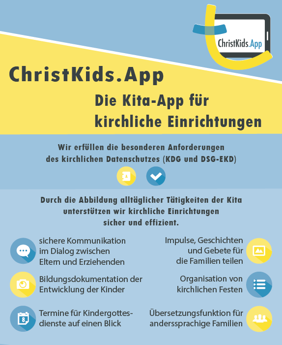 Christkids.App – die Kita-App für kirchliche Einrichtungen: Funktionen im Überblick