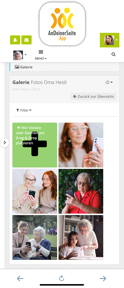 Galerie in der AnDeinerSeite.App