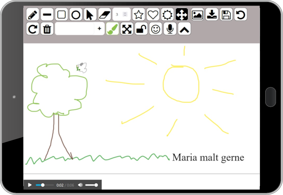 Portfolio in der Weltensammler.App auf dem Tablet